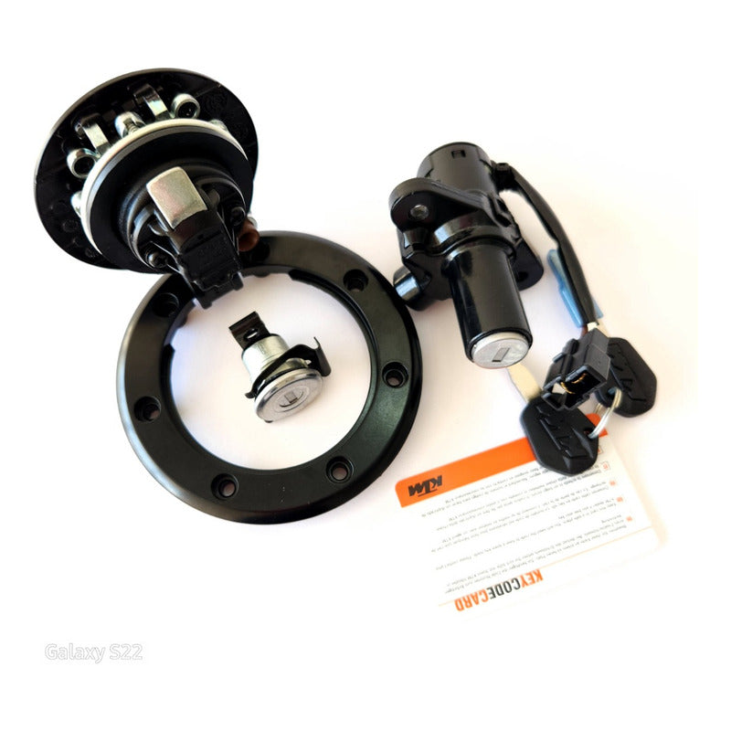 Kit Switch Encendido+tapa Tanque+seguro Duke 200ng/250ng/390