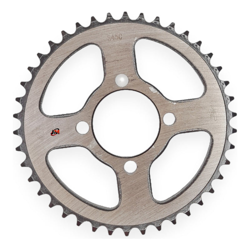 Kit Arrastre Boxer Ct100 Platino 100 Revo Scorpion (14x42) Plateado