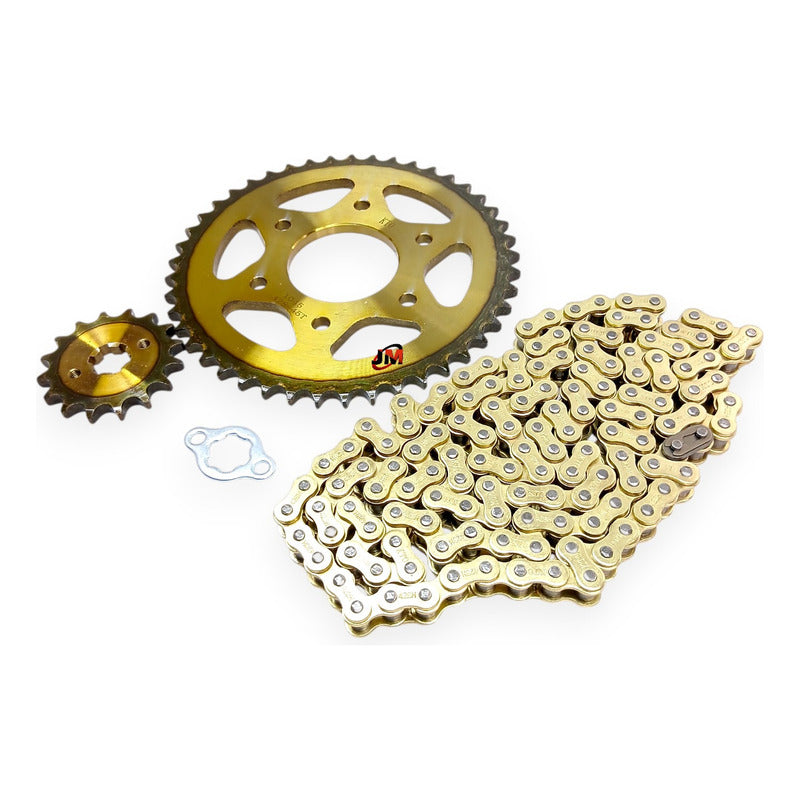 Kit Arrastre Racing Pulsar 200ns /rs /fi Kto (16x45)428h-136 Dorado Oscuro