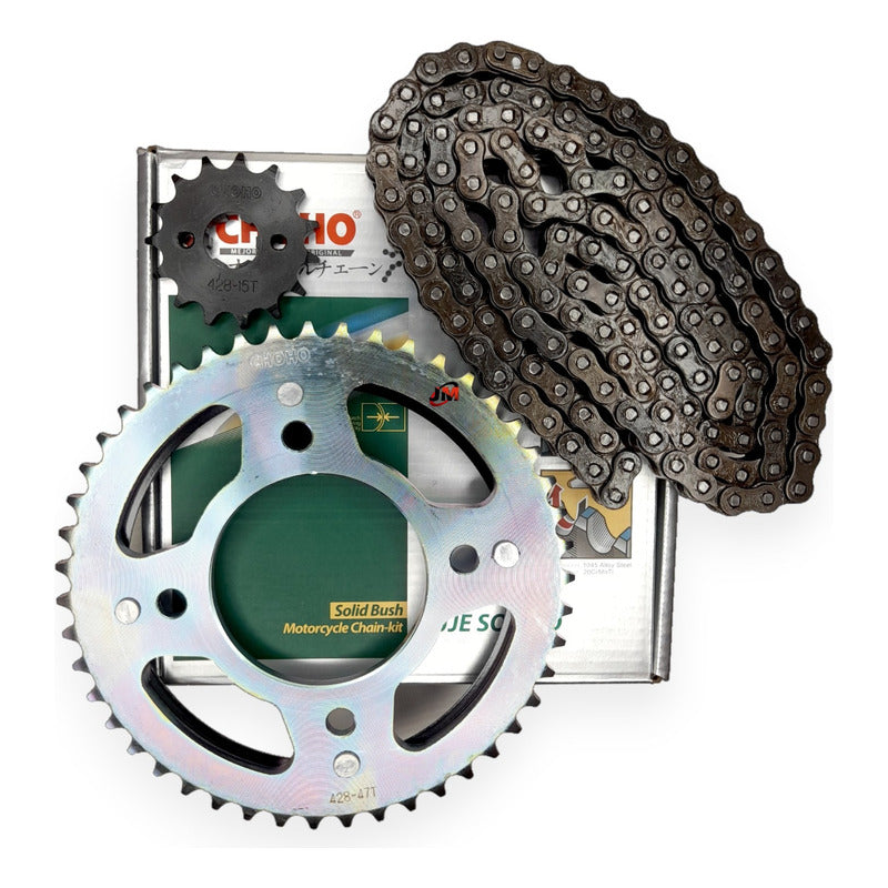 Kit Arrastre Cb 160f (15x47) 428hs-138 Choho Plateado