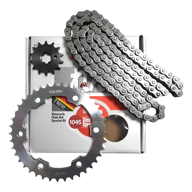 Kit Arrastre O-ring Fz 2,0/fi Freno Dis(14x41)428ho128 Choho Plateado