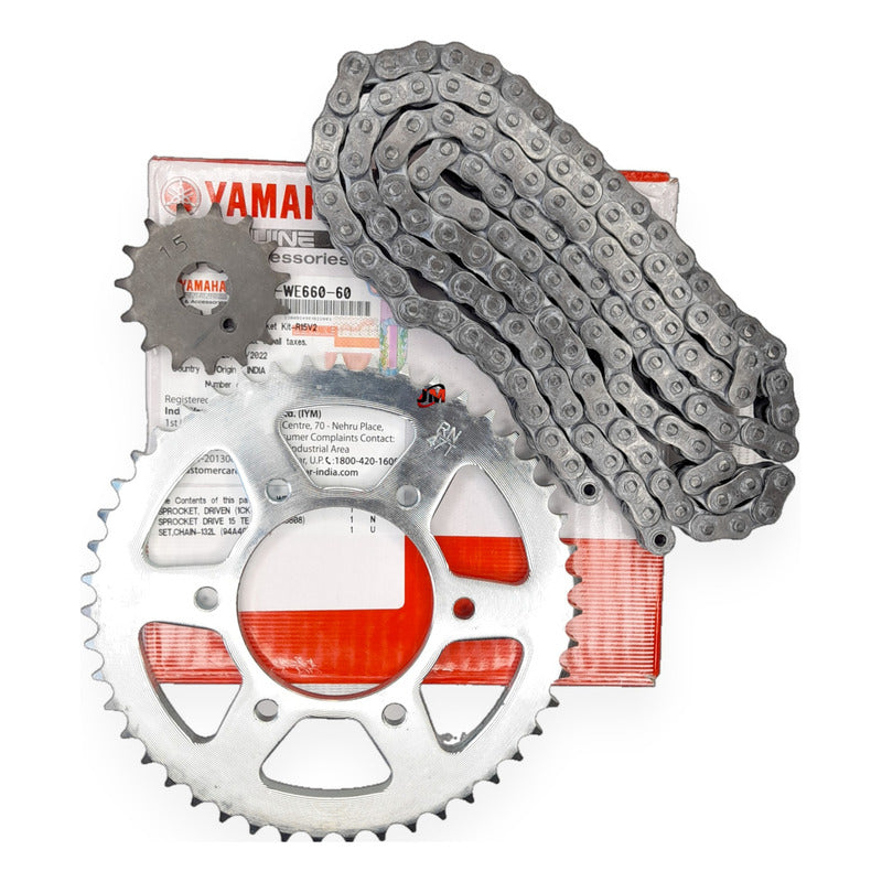 Kit Arrastre R15 V2 Yamaha Original Plateado