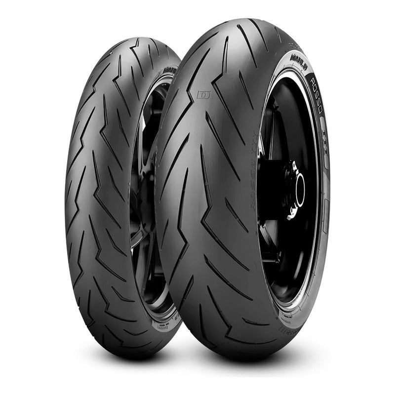 Llanta 180/55-17 Y 120/70-17 Pirelli Diablo Rosso 3 Combo Tl