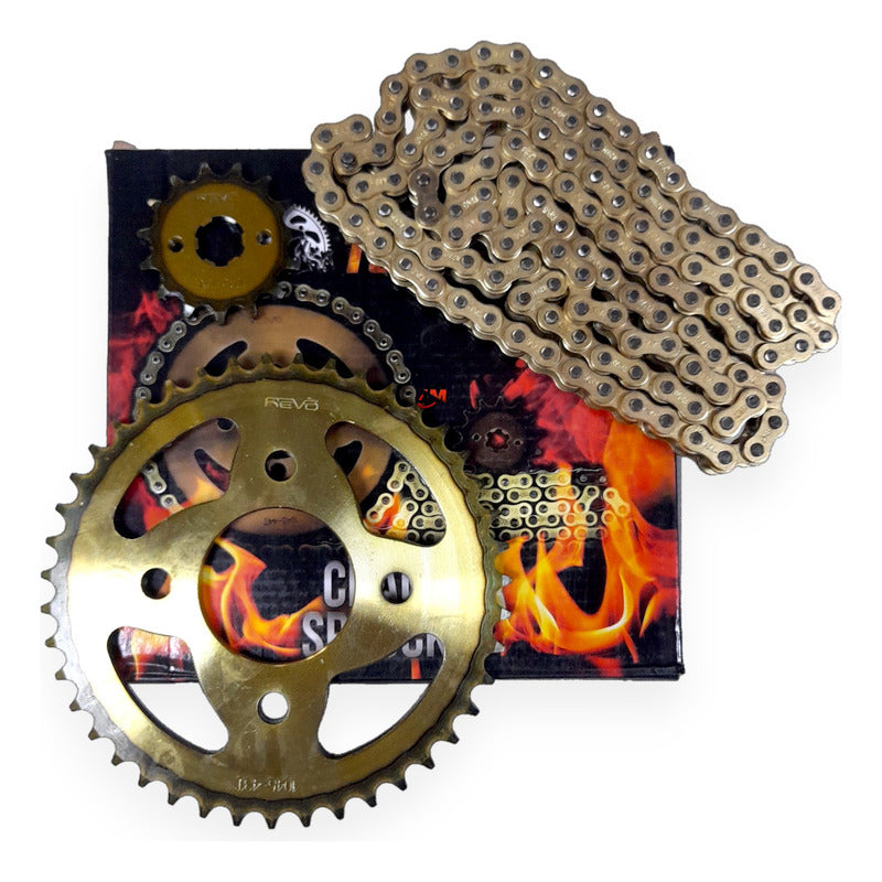 Kit Arrastre Cbf150 Revo Termico (15x43) 4h /428h-132 Dorado Oscuro