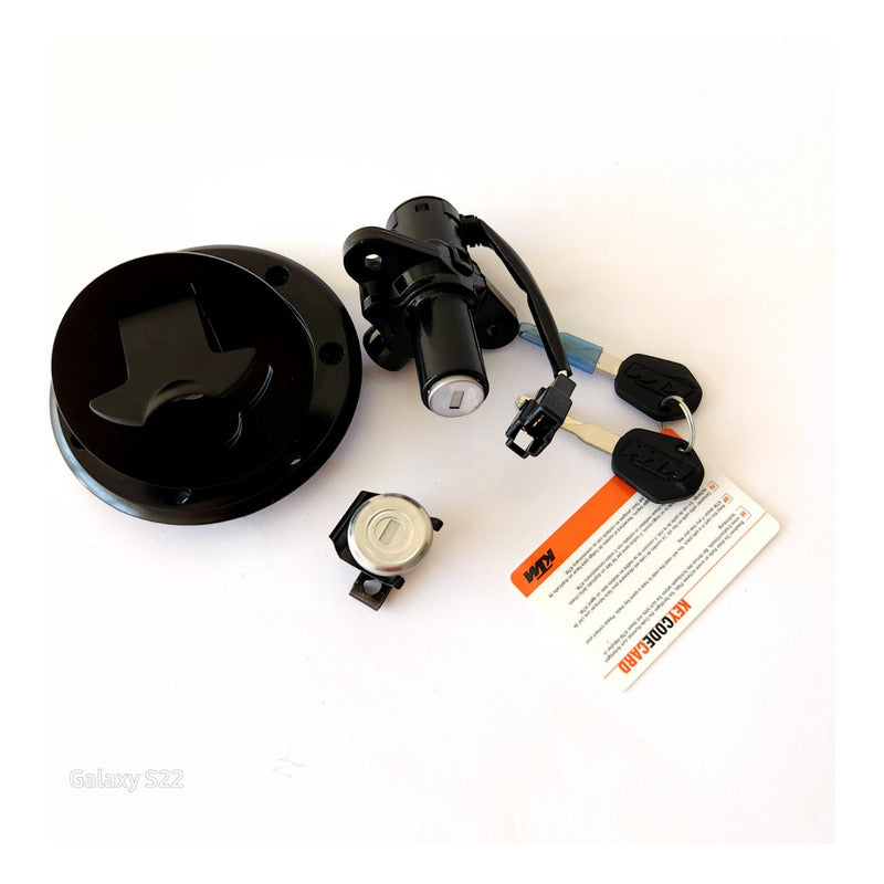 Kit Switch Encendido+tapa Tanque+seguro Duke 200ng/250ng/390