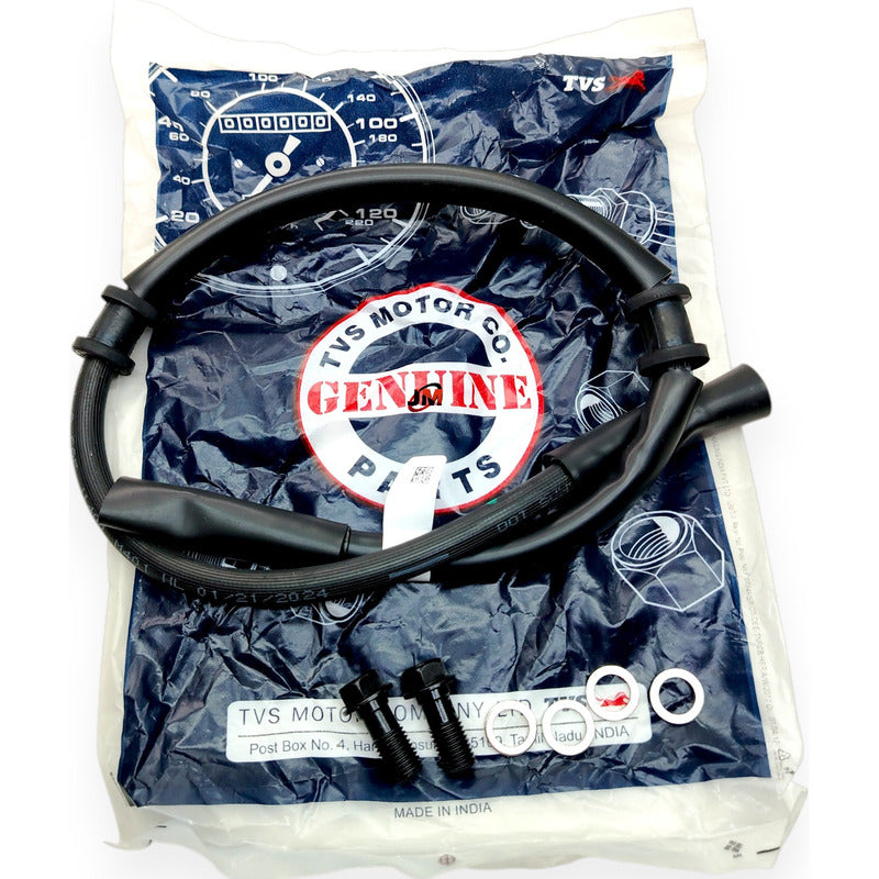 Manguera Freno Trasero Apache 180 Rtr Tvs Original Negro