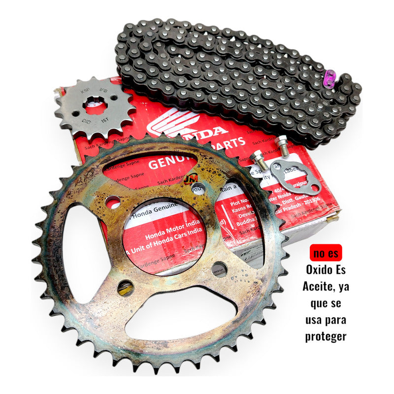 Kit Arrastre Cbf 150 Honda Original Dorado Oscuro