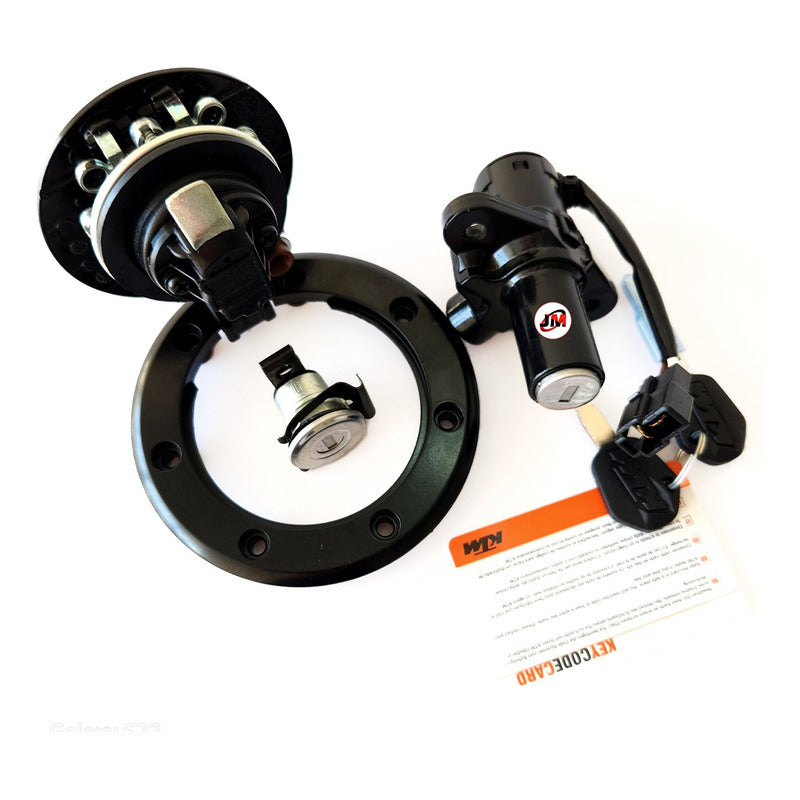 Kit Switch Encendido+tapa Tanque+seguro Duke 200ng/250ng/390