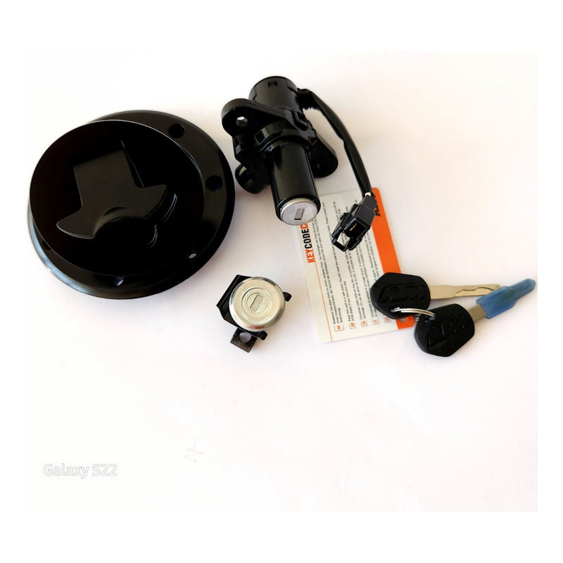 Kit Switch Encendido+tapa Tanque+seguro Duke 200ng/250ng/390