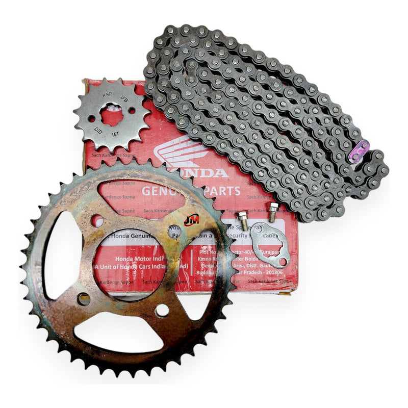 Kit Arrastre Cbf 150 Honda Original Dorado Oscuro
