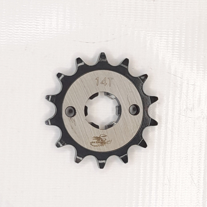Kit Arrastre Xtz 125 Revo Scorpion (14x50)4h/428h-132 Dorada Plateado