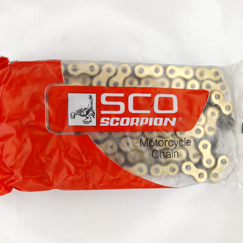 Kit Arrastre Xtz 250 Revo Scorpion (13x40)/520h-120 Dorada Plateado