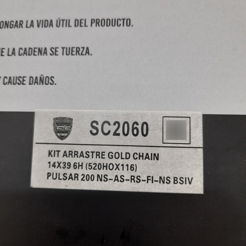 Kit Arrastre Oring Pulsar 200ns /200rs /200fi Revo Scorpion