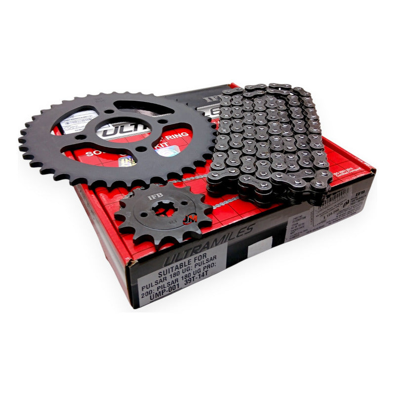 Kit Arrastre Pulsar 180 Ug /200 /220 (39t/14t) 520ho Ifb Negro