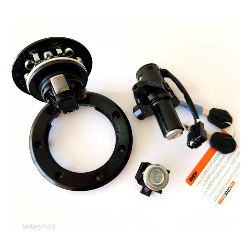 Kit Switch Encendido+tapa Tanque+seguro Duke 200ng/250ng/390
