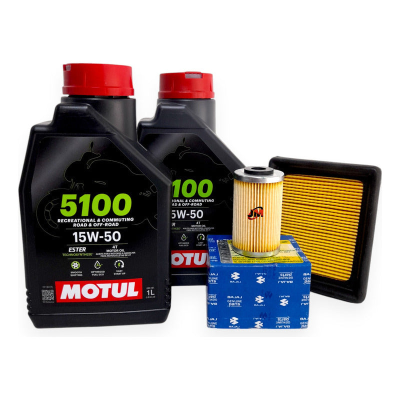 Aceite Motul 15w-50 X2 +filtro Aceite + Aire Duke 200/390 Ag