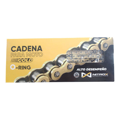 Cadena 428ho-132l Dorada Orring Nitrox Auteco