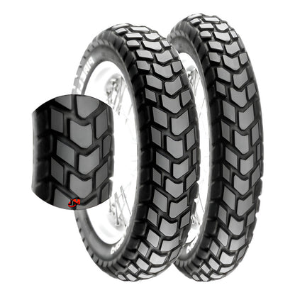 Llanta 110/90-17 + 90/90-19 Pirelli Mt60 Tt Uso Con Neumatic