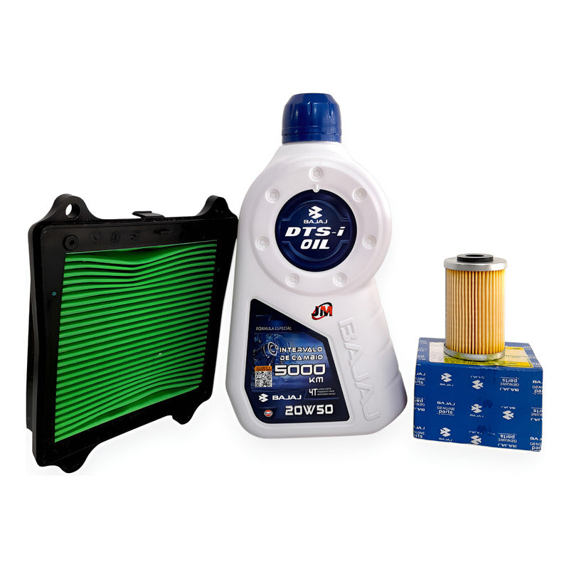 Aceite Bajaj 1.2l +filtro Aceite+filtro Aire Pulsar Ns200 Fi