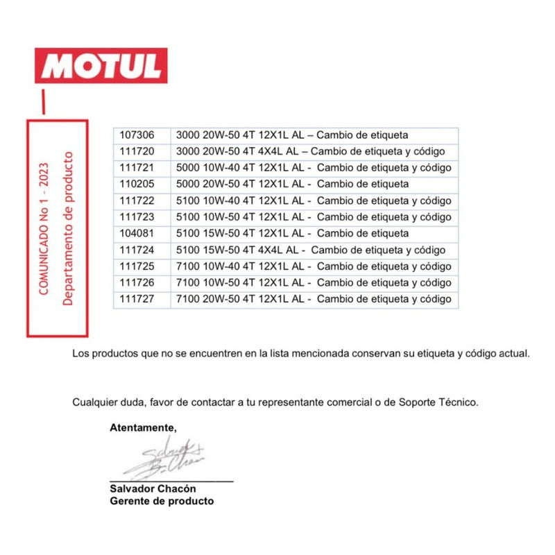 Aceite De Motor Para Motos Y Cuatriciclos 4t Motul 7100 Sintético 20w-50 1l