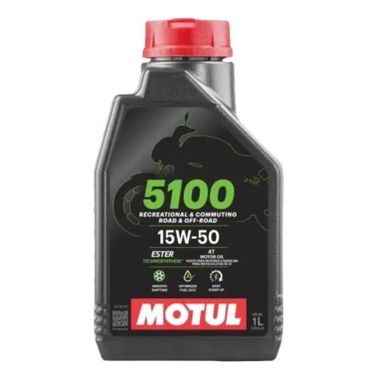 Aceite Para Motor Motul 5100 4t. Semi-sintético 15w-50 Para Moto/cuatriciclo De 1 Unidad X 1l