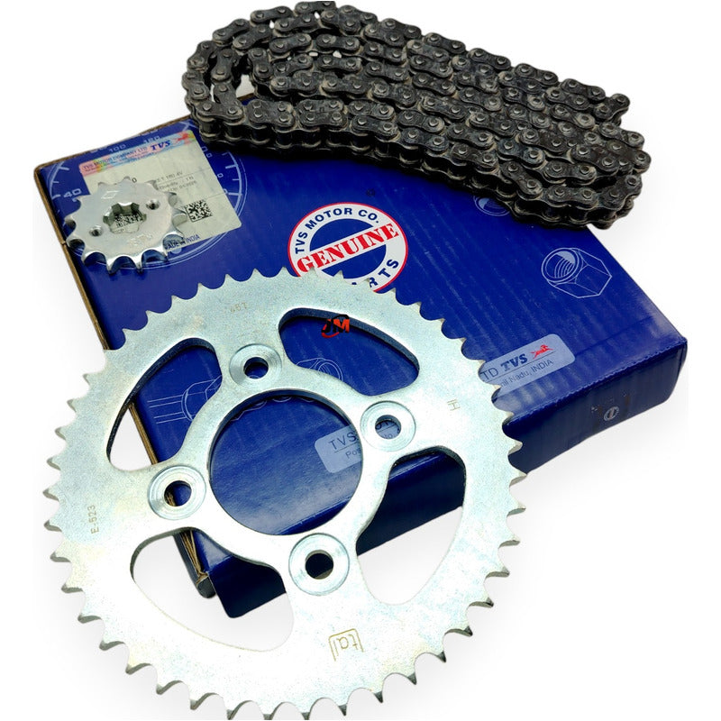 Kit Arrastre Apache 160 4v Tvs Original Plateado