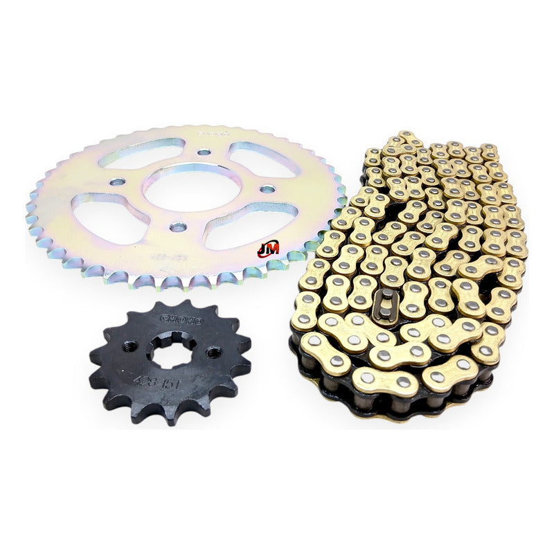 Kit Arrastre Suzuki Gixxer 150 Sf /fi (15x45) Dorado Choho Dorado Oscuro