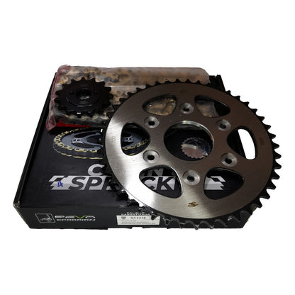 Kit Arrastre Dominar 400-ug-250 Ktm Duke 250-390-ng Scorpion Plateado