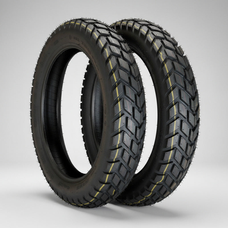 Llantas 110/90-17 Y 90/90-19 Queen Mr923 Combo Tt