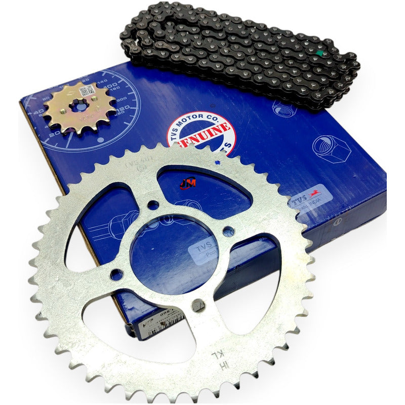 Kit Arrastre Raider 125 /125 Fi Tvs Original Plateado