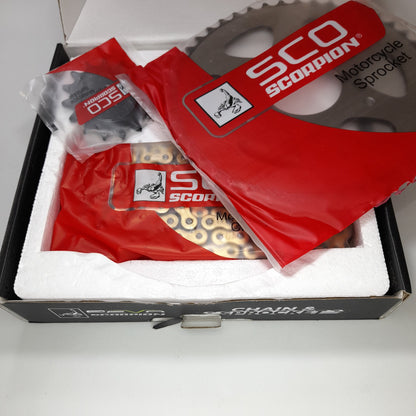 Kit Arrastre Dominar 400-ug-250 Ktm Duke 250-390-ng Scorpion Plateado