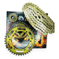 Kit Arrastre Xtz 250 /ybr 250 /tenere 25  Revo Termico 13x40 Dorado Oscuro
