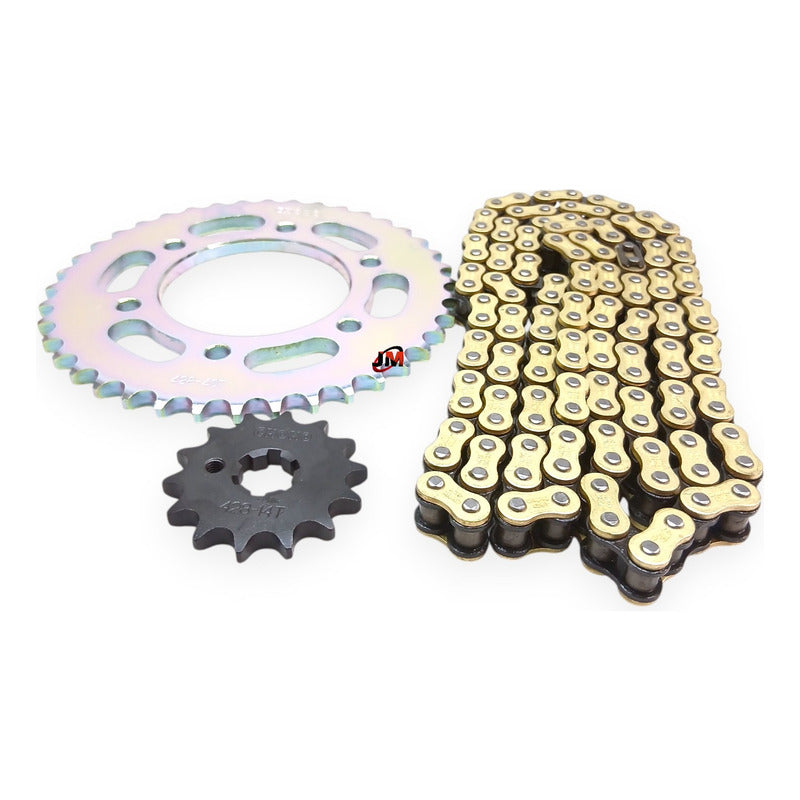 Kit Arrastre Fz 16/fz-s/fazzer (14x40)428h-132l Dorado Choho Dorado Oscuro