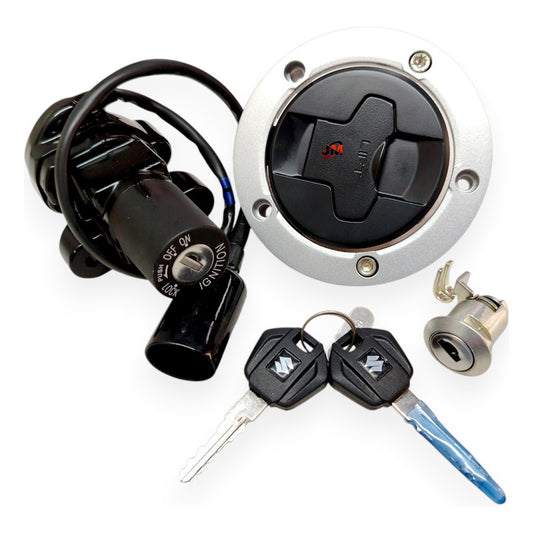 Kit Switch Encendido + Tapa Tanque Gixxer 150 Fi Suzuki
