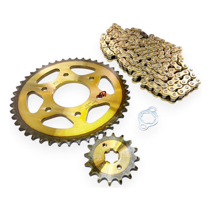 Kit Arrastre Racing Pulsar 200ns /rs /fi Kto (16x45)428h-136 Dorado Oscuro