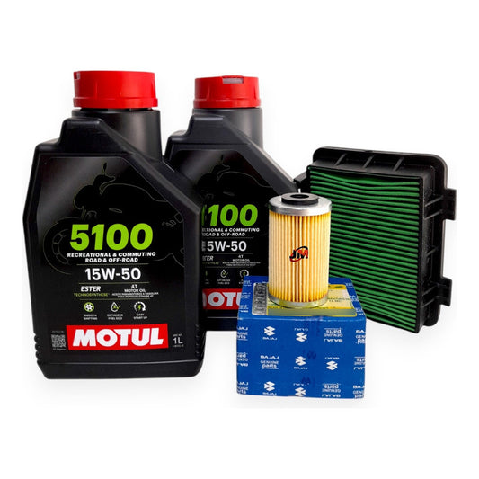 Aceite Motul 15w-50 X2 + Filtro Aceite + Aire Duke 200 Ng