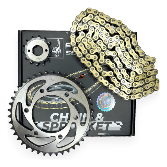 Kit Arrastre Sz-r /sz-rr Revo Scorpion (14x42) 428h-132 Dora Plateado