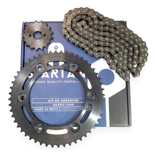 Kit Arrastre Xr 150l /xr 125l (17x52) /428h-132 Spartan Negro