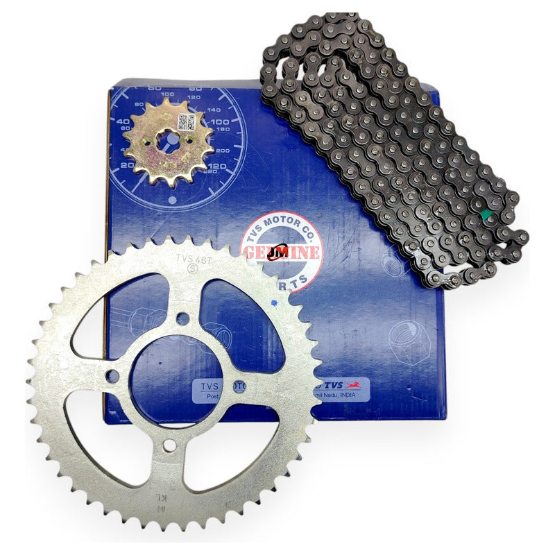 Kit Arrastre Raider 125 /125 Fi Tvs Original Plateado