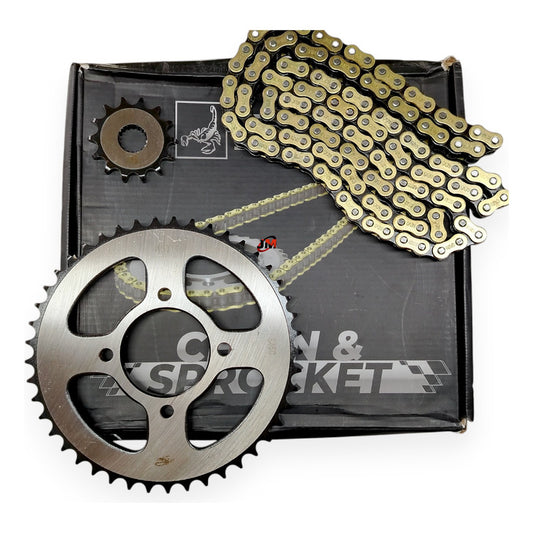 Kit Arrastre Gs 125 /gn 125 Revo Scorpion (14x45) /428h-124 Plateado
